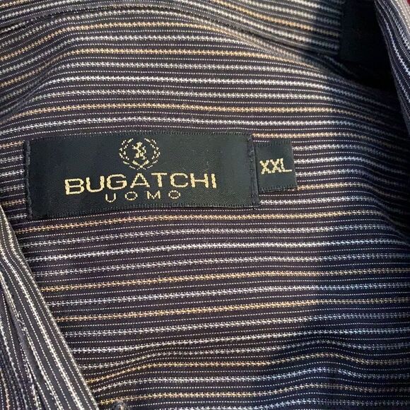 BUGATCHI UOMO Men’s Striped 1 Pocket Shirt XXL - Picture 6 of 9